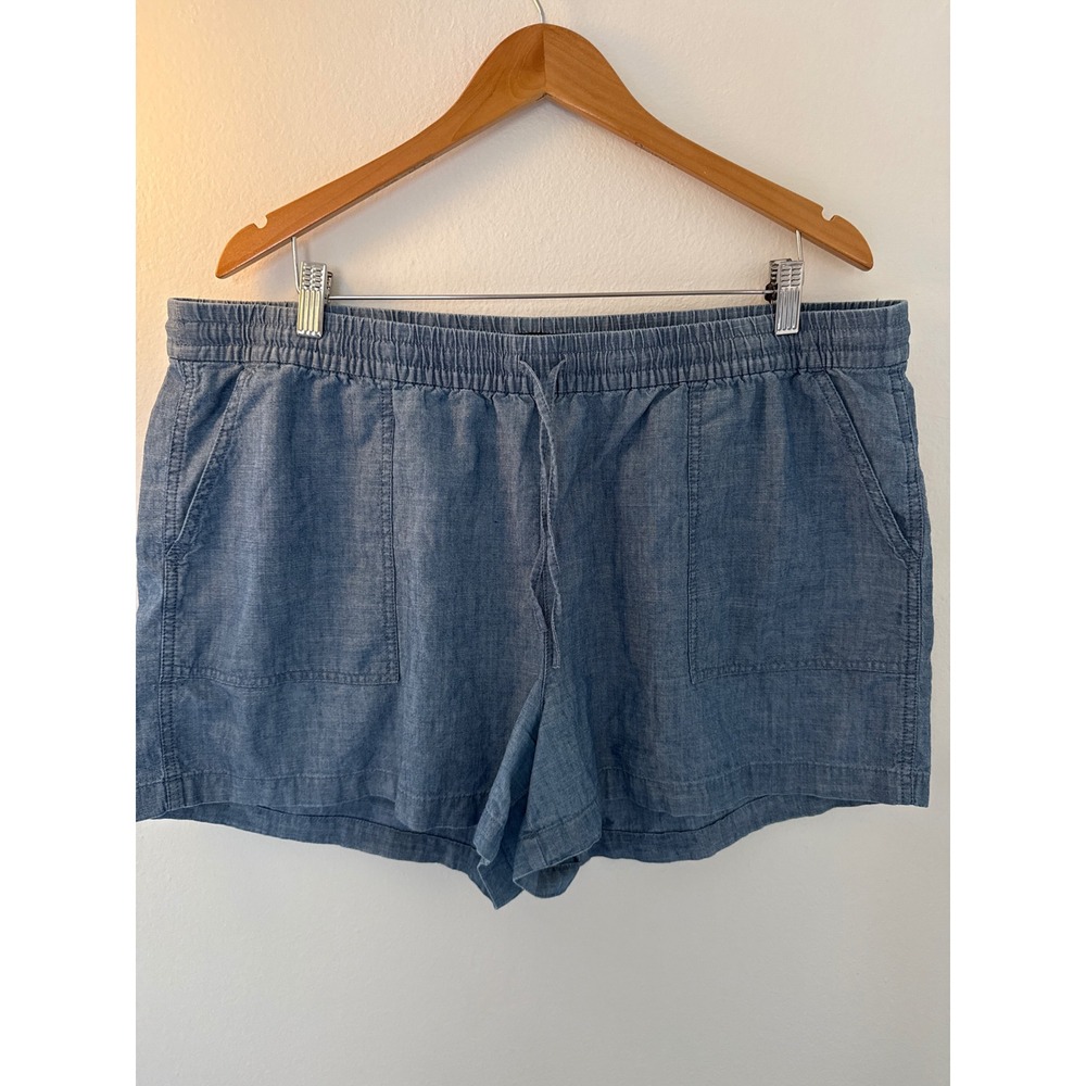J. Crew Re-Imagined Blue 100% Cotton Shorts Size XXL 3 1/2" Inseam Preppy